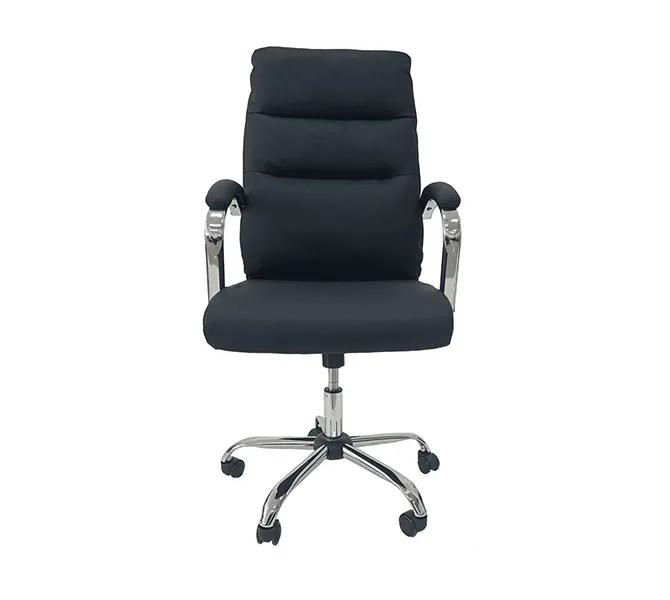 Офісне крісло Barsky Office Soft Leather Black ергономічне з підголівником (BOS-01) - 507315