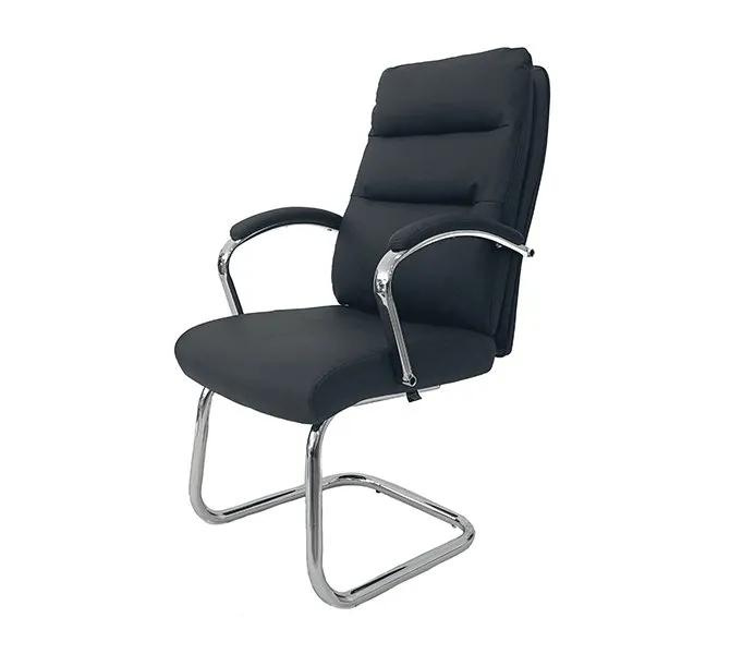 Офісне крісло Barsky Office Soft Leather Black ергономічне на полозах (BOS-01run) - 507321