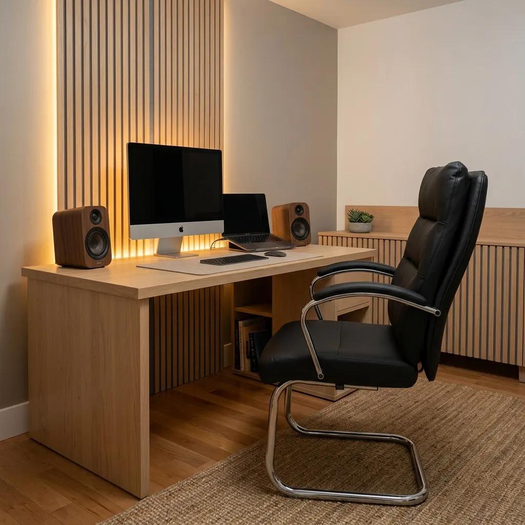 Офісне крісло Barsky Office Soft Leather Black ергономічне на полозах (BOS-01run) - 507323