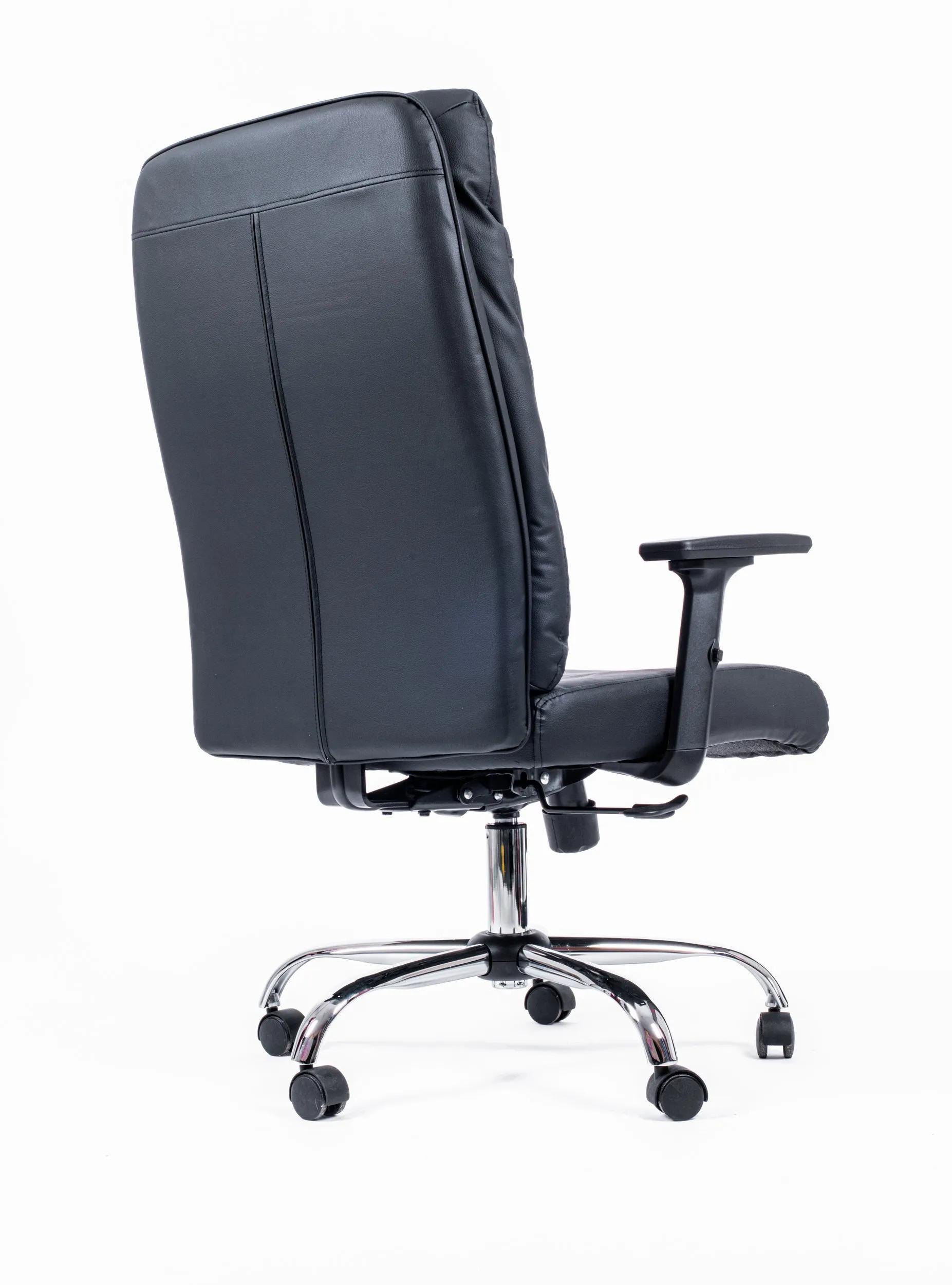 Офісне крісло Barsky Office Soft Leather Syn Black ергономічне з 3D підлокітниками (BOS-03) - 507327