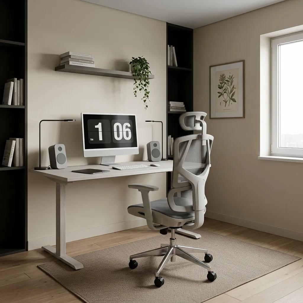 Офісне крісло Barsky ECO Grey ергономічне з регулюванням глибини сидіння (G-9) - 507406
