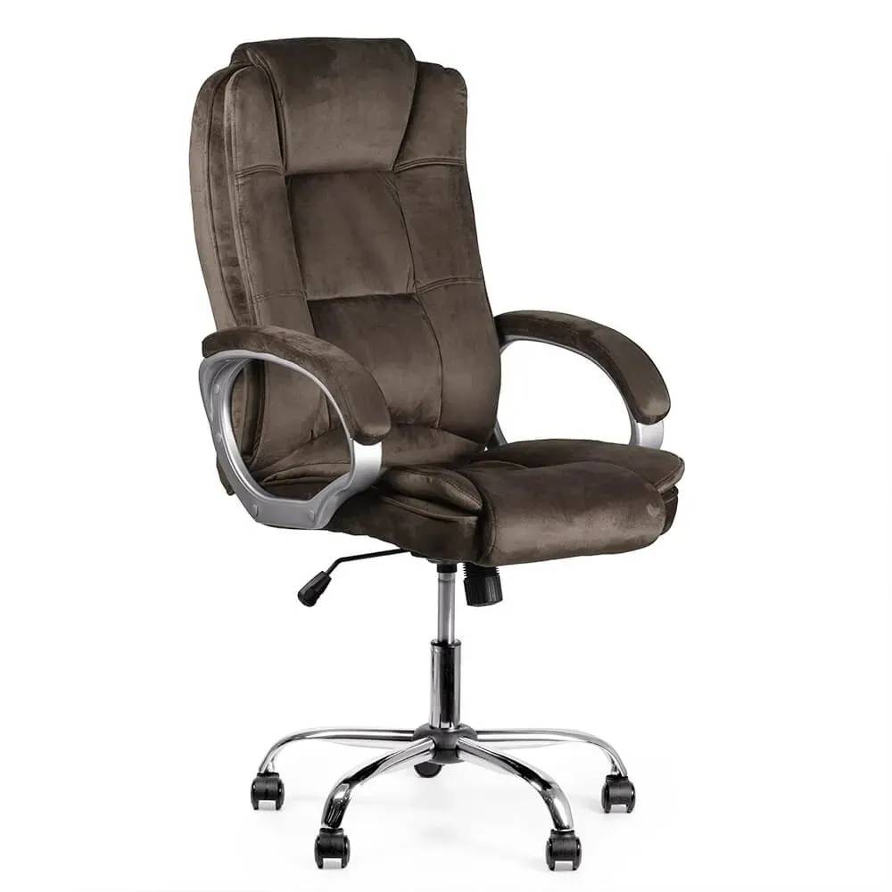 Офісне крісло Barsky Soft Microfiber Brown ергономічне з підголівником (Soft-02) - 507417