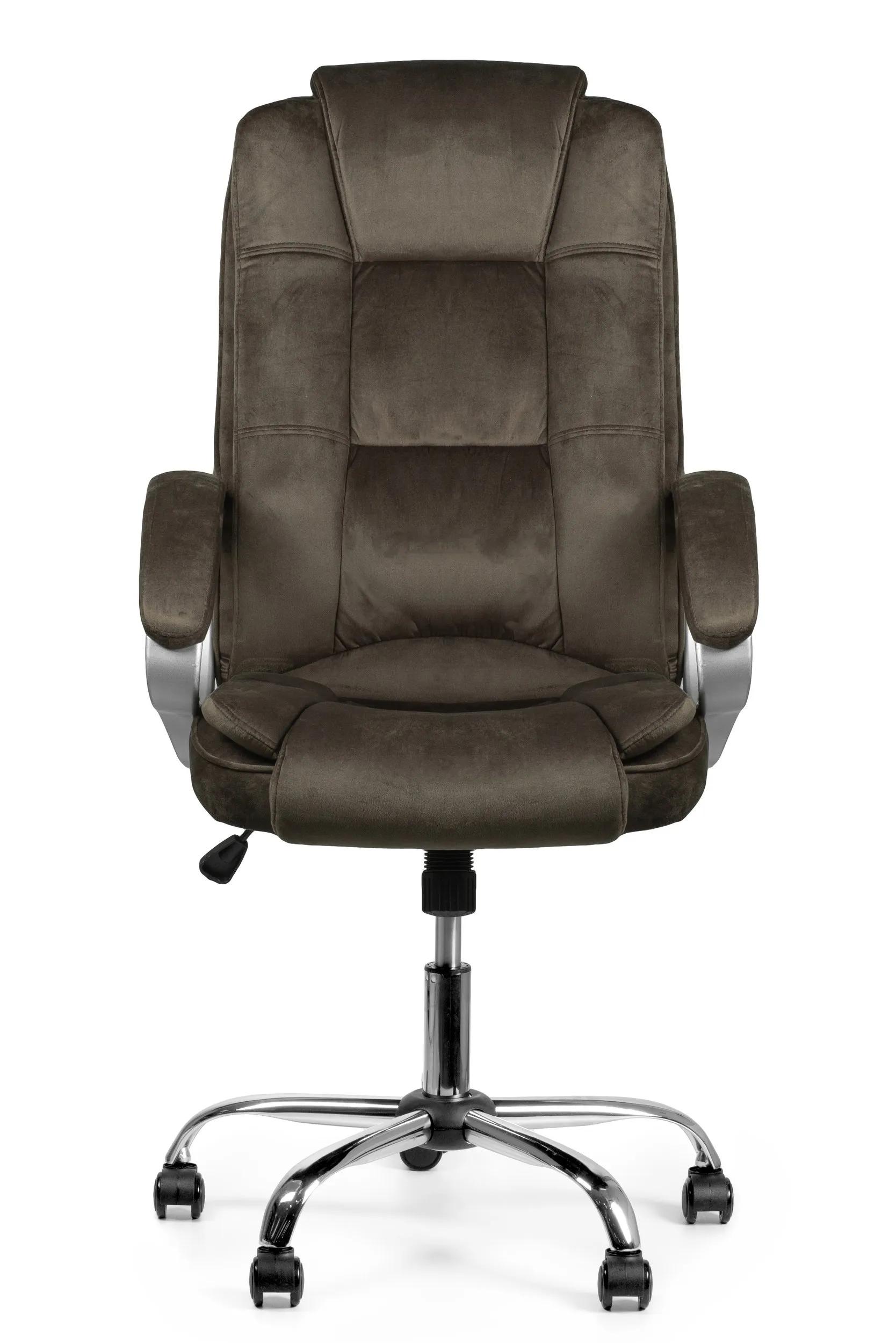 Офісне крісло Barsky Soft Microfiber Brown ергономічне з підголівником (Soft-02) - 507418