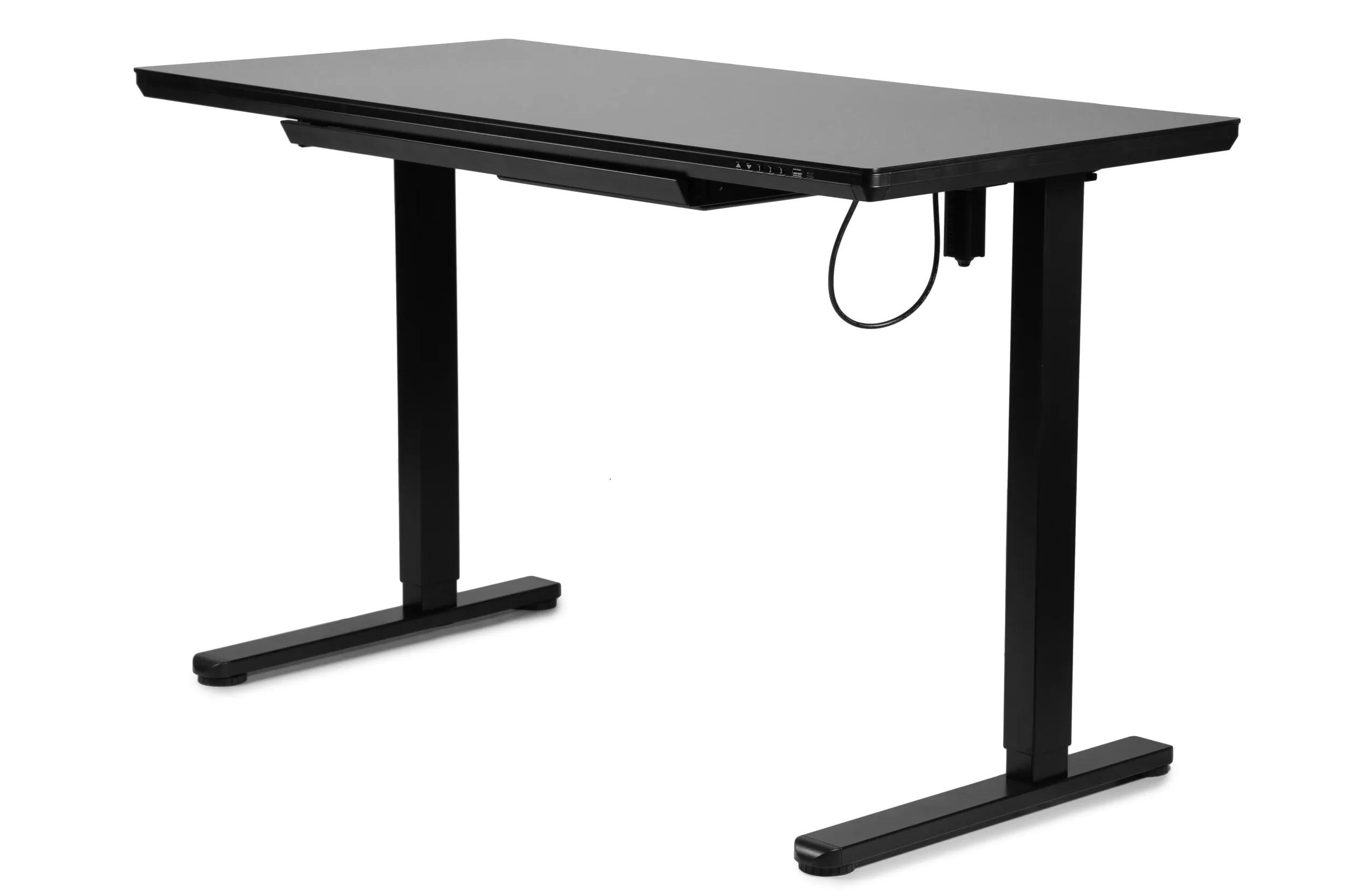 Комп'ютерний стіл Barsky StandUp Black Glass 1200х600 з регулюванням висоти (BST-11new) - 507517