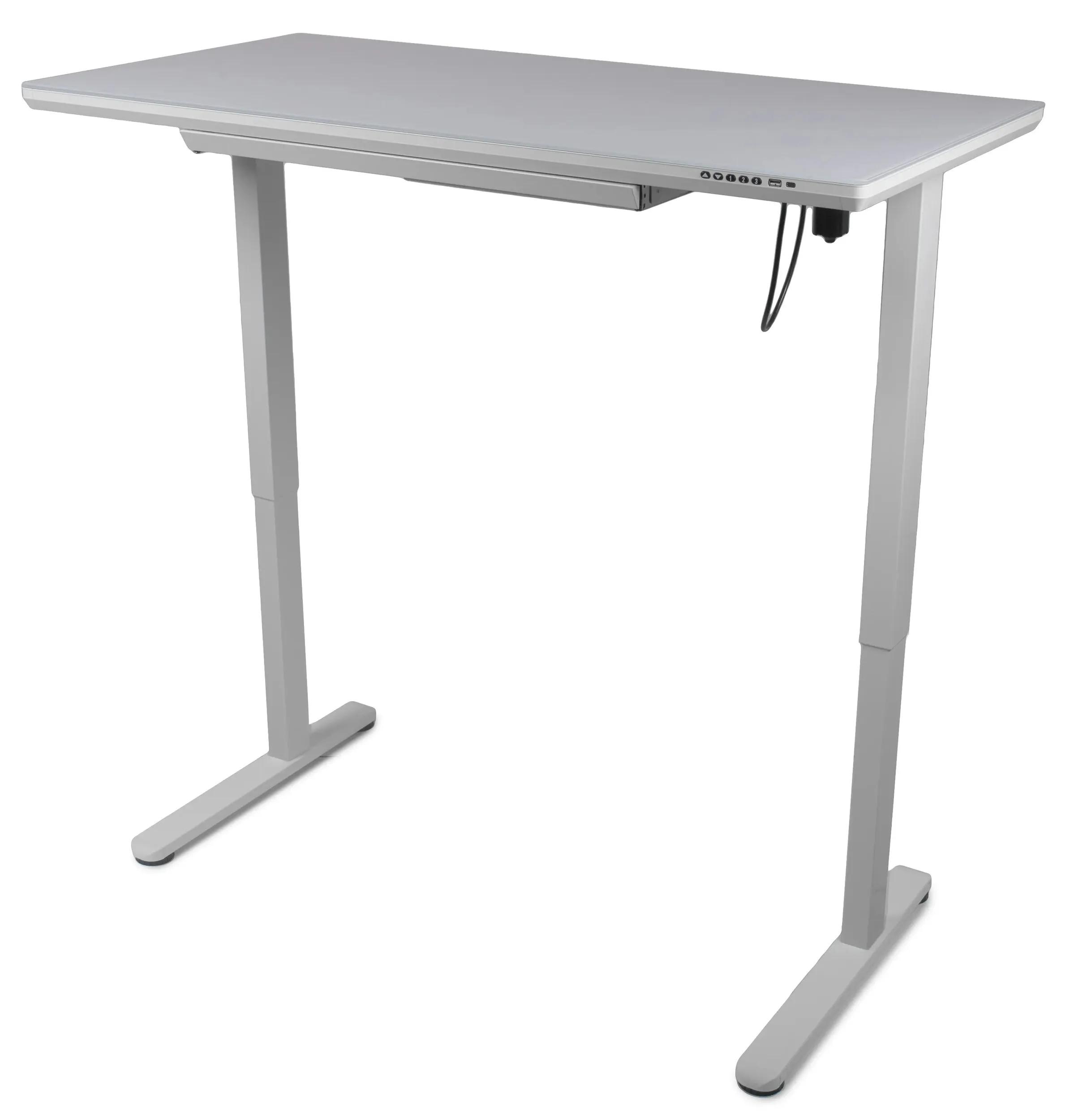 Комп'ютерний стіл Barsky StandUp white glass 1200х600 з регулюванням висоти (BST-12new) - 507524