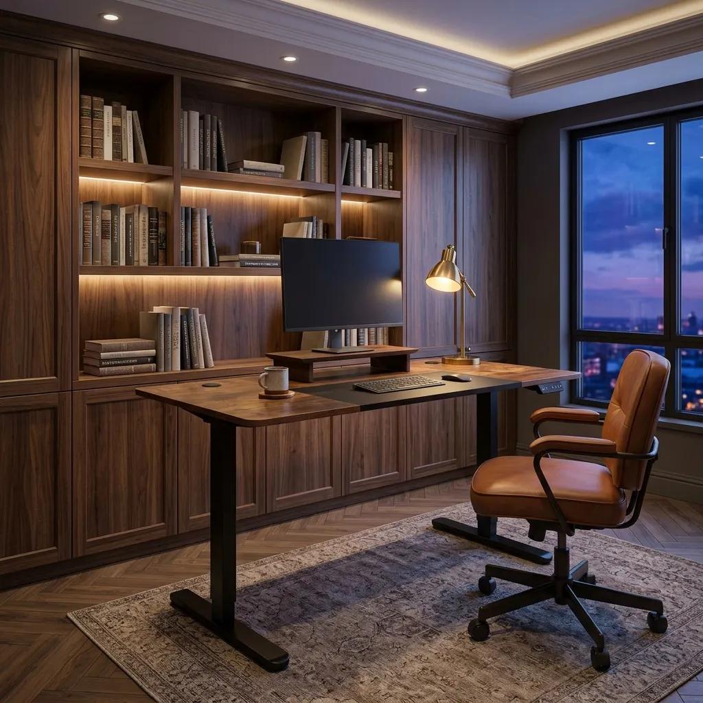 Комп'ютерний стіл Barsky StandUp Loft Black 1400х600 з регулюванням висоти (BSTL-01) - 507553