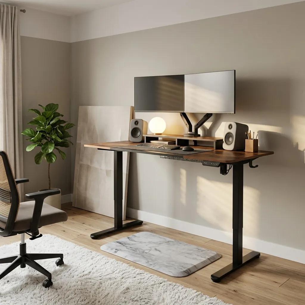 Комп'ютерний стіл Barsky StandUp Loft Black 1400х600 з регулюванням висоти (BSTL-01) - 507554