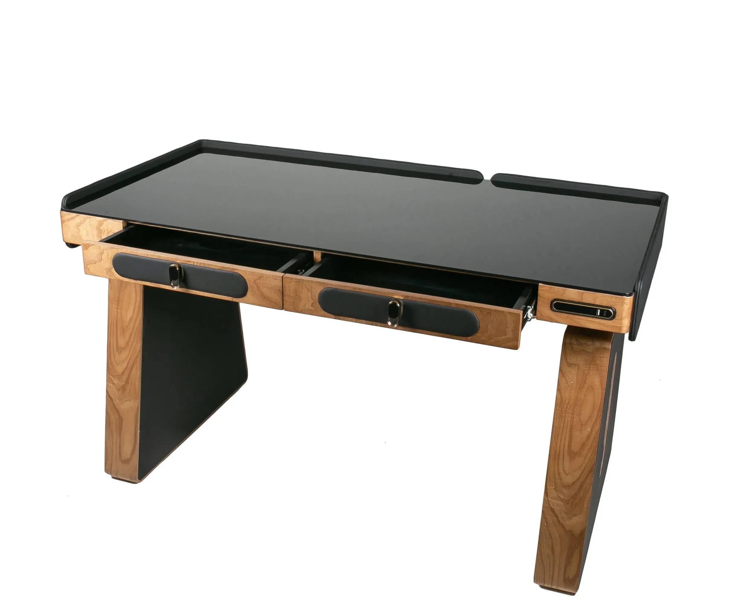 Комп'ютерний стіл Barsky Lux 1400х700 з регулюванням висоти, скляна стільниця (LT-02) - 507595