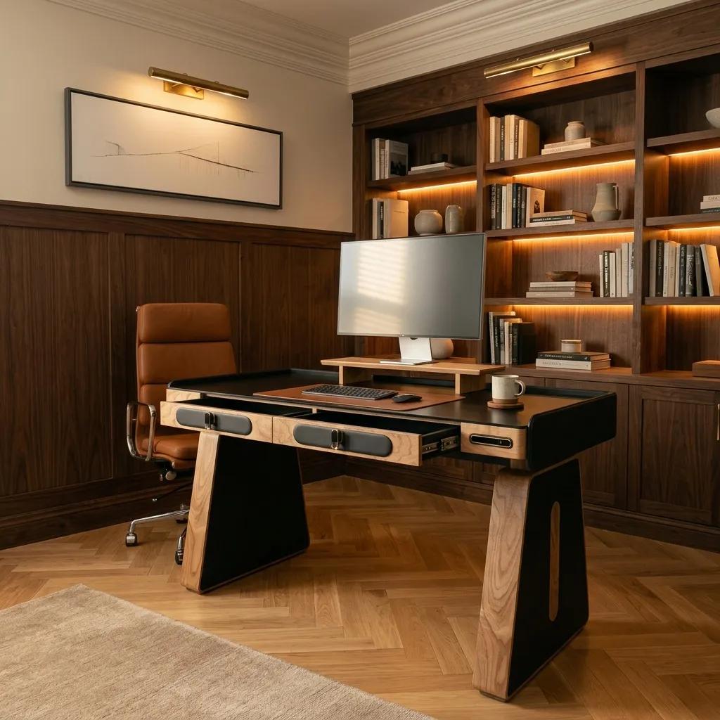 Комп'ютерний стіл Barsky Lux 1400х700 з регулюванням висоти, скляна стільниця (LT-02) - 507598