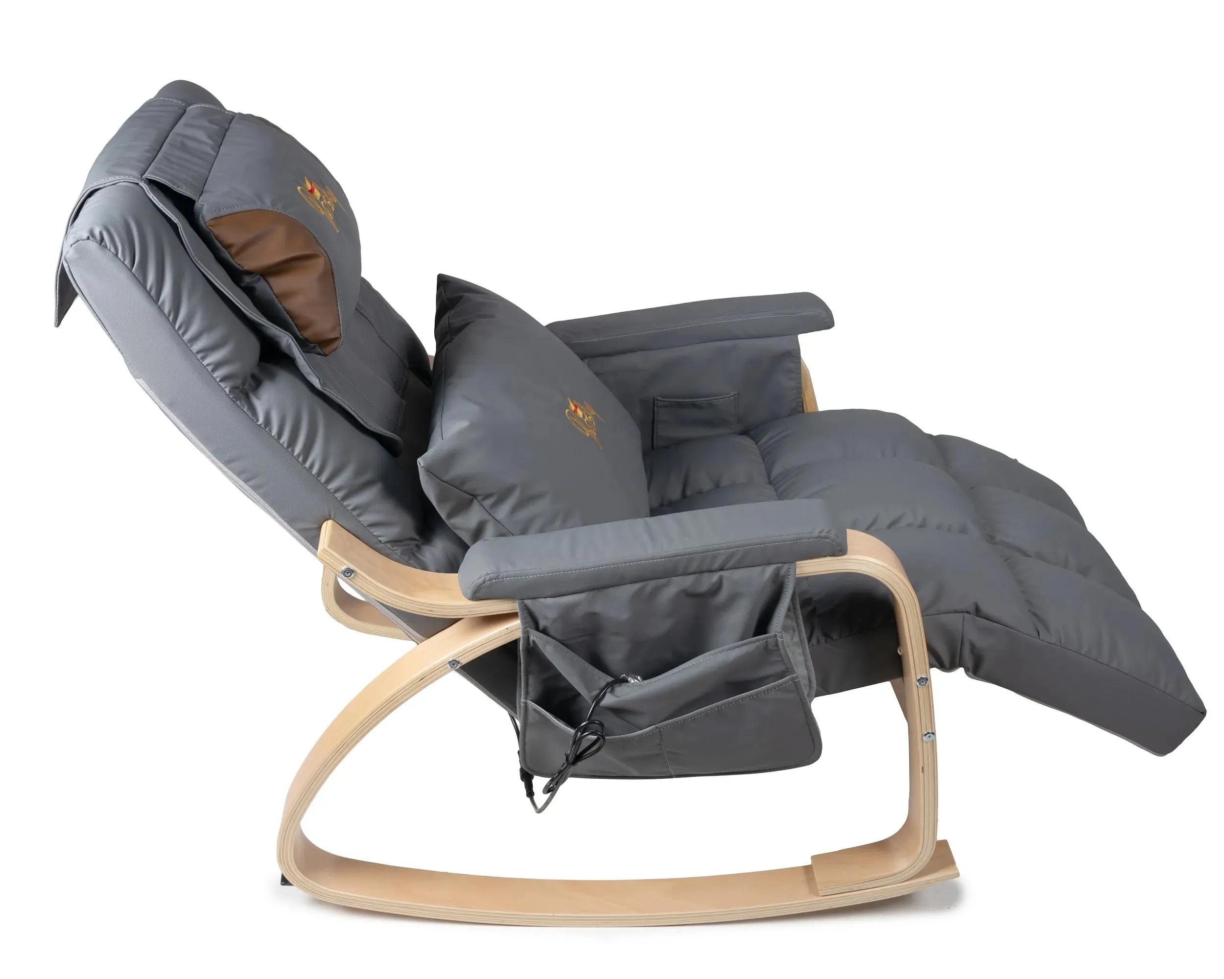 Масажне крісло-гойдалка Barsky VR Massage Grey ергономічне з підігрівом (VRM-03) - 507648