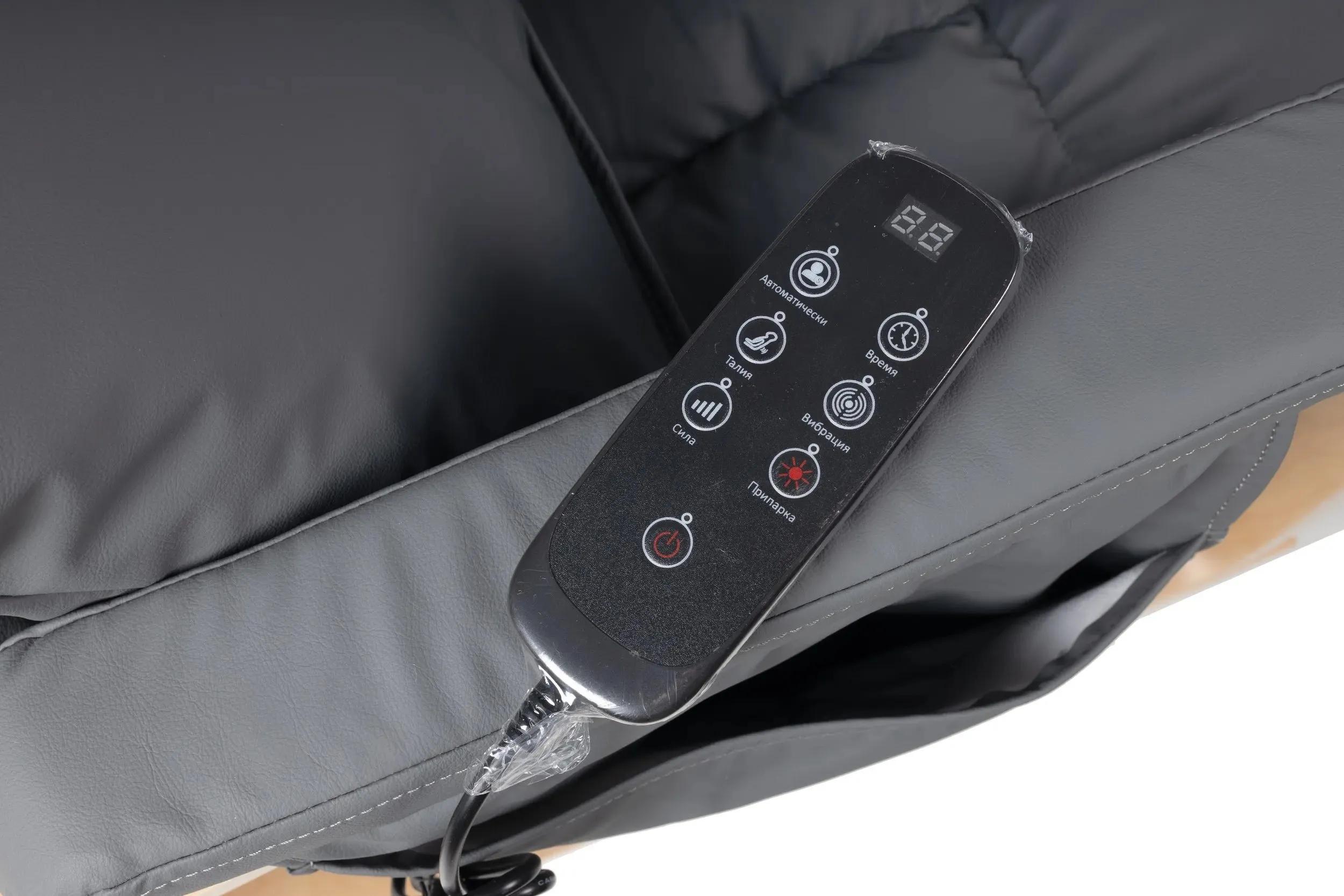 Масажне крісло-гойдалка Barsky VR Massage Grey ергономічне з підігрівом (VRM-03) - 507653