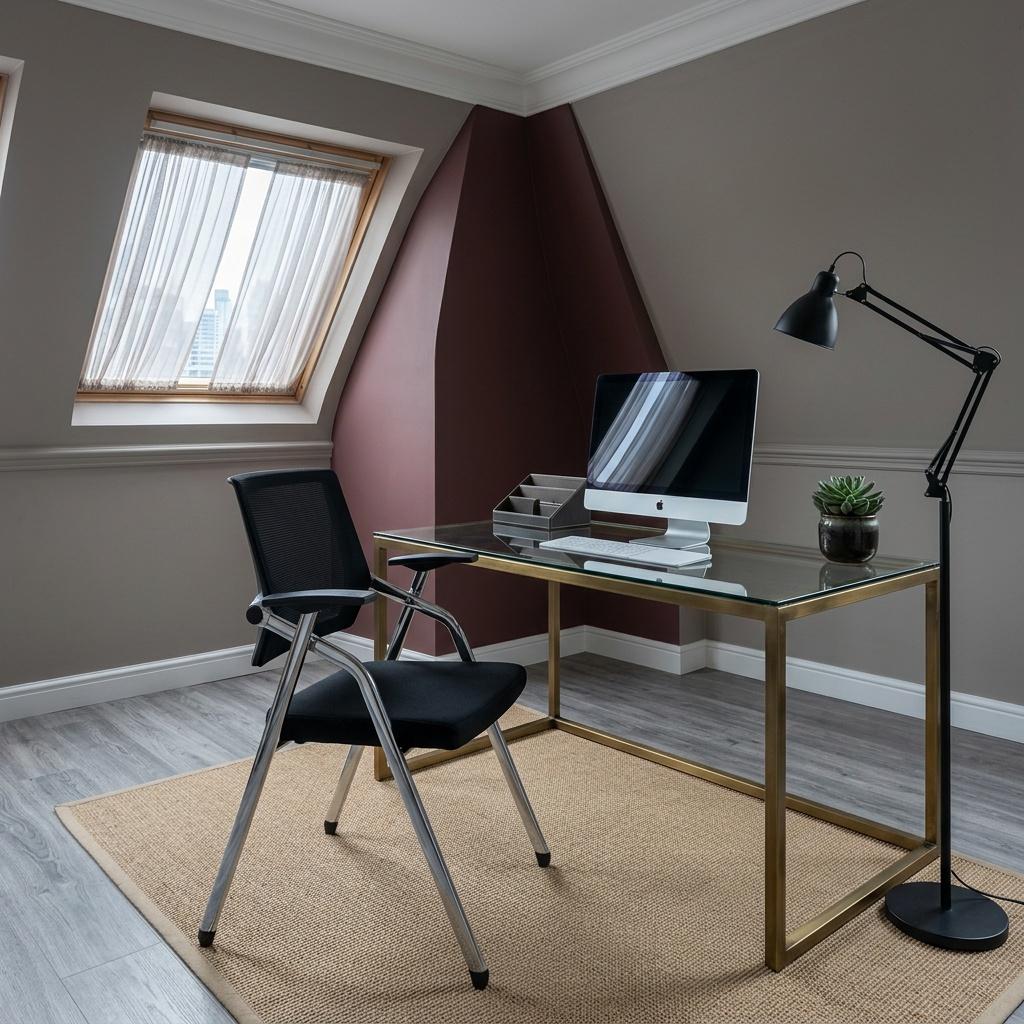 Комплект стульев Barsky Office Chrom Black 3 шт складные с сеткой (SBOF-01CHR-3) - 526907
