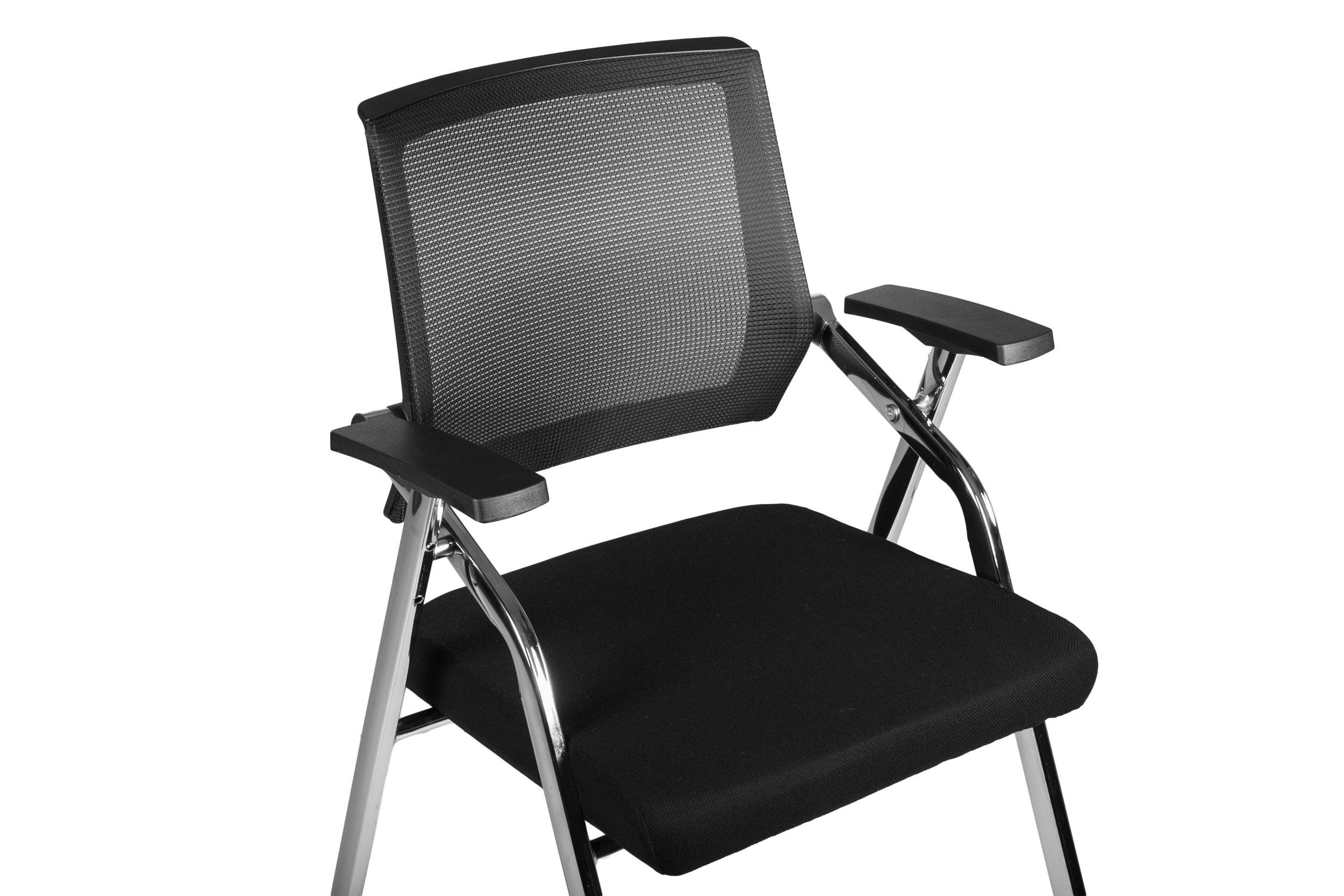 Комплект стульев Barsky Office Chrom Black 3 шт складные с сеткой (SBOF-01CHR-3) - 526909