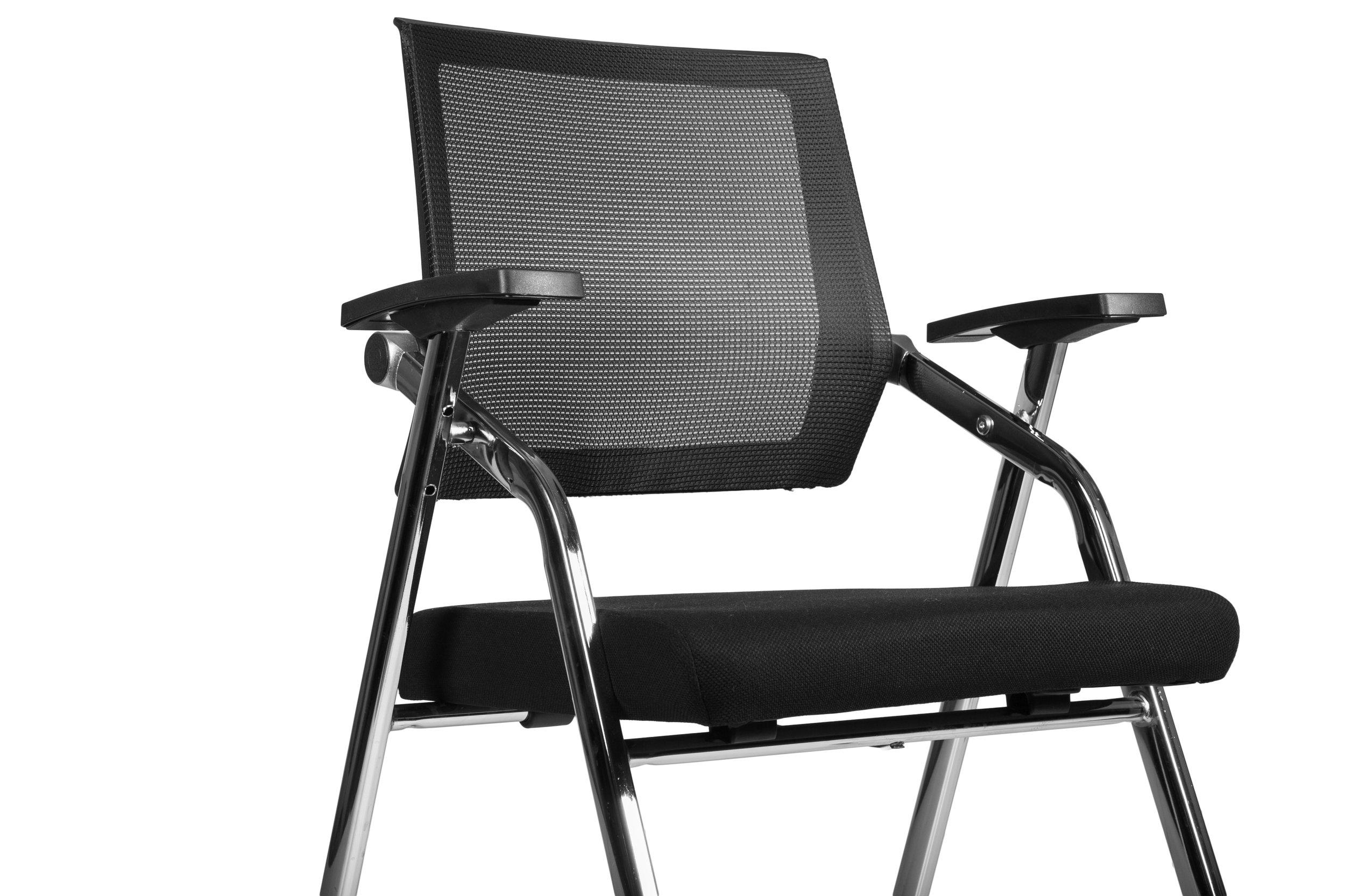 Комплект стульев Barsky Office Chrom Black 3 шт складные с сеткой (SBOF-01CHR-3) - 526910