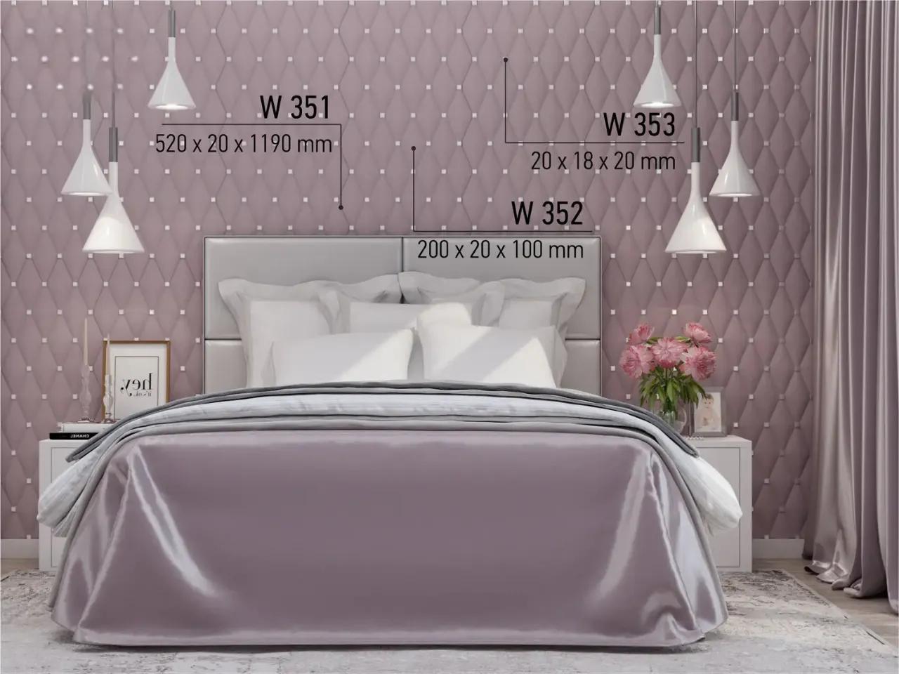 Панель декоративна поліуретанова 20х20х18 мм Grand Decor W 353 (6 шт) - 540795