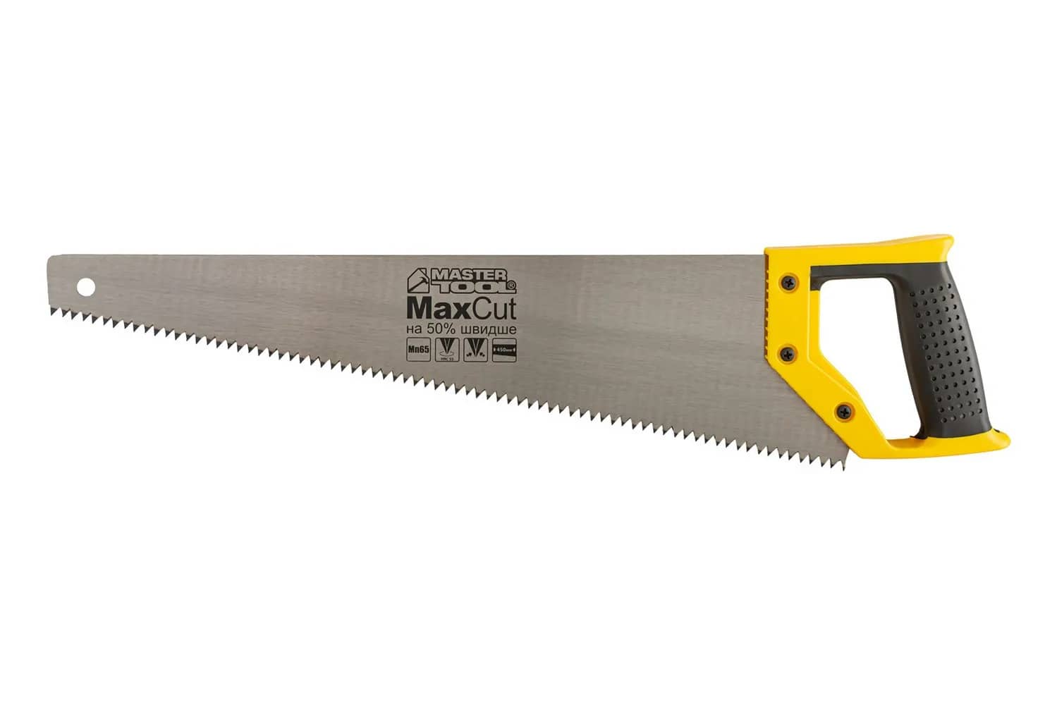 Ножовка столярная 450 мм, 4ТРИ MAX CUT полированная, Master Tool - 66827