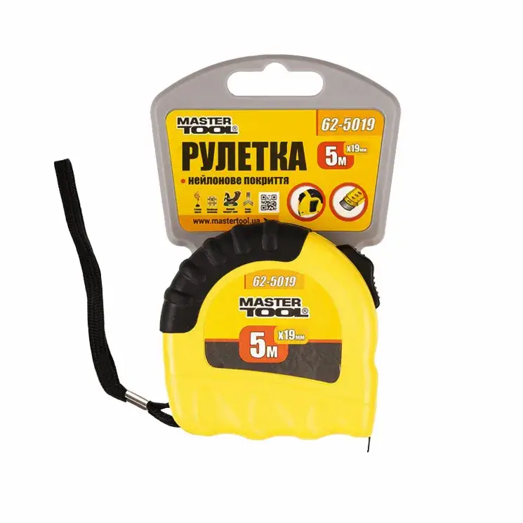 Рулетка 5 м*19 мм ""Shiftlock"", нейлоновое покрытие. - 66942