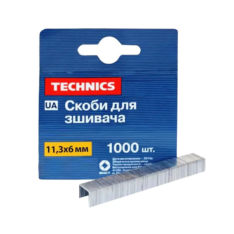 Скоба 6 мм, 1000 шт TECHNICS - 036971048